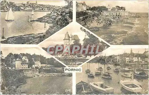 Cartes postales moderne Pornic Vue generale Le Noevettlard Le Chateau Le Port Gousmalon