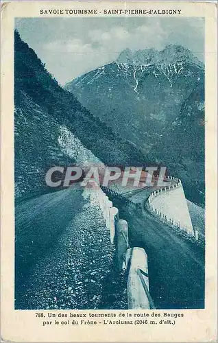 Ansichtskarte AK Savoie Tourisme Saint Pierre d Albigny Un des beaux tournants de la route des Bauges par le col