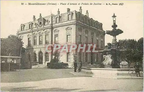 Cartes postales Montelimar Drome Place d Arnes et Palais de Justice