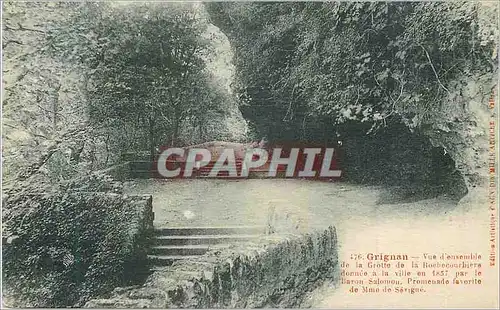 Cartes postales Grignan Vue d ensemble de la Grotte de la Rouchecourbiere