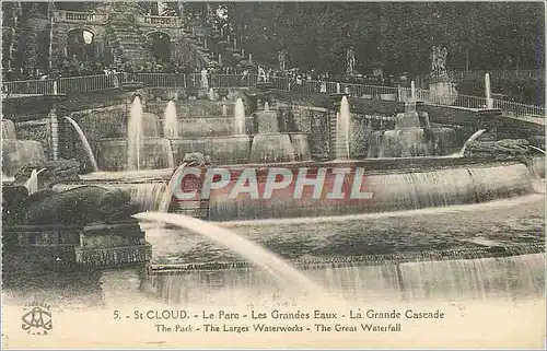 Cartes postales St Cloud Le Parc Les Grandes Eaux La Grande Cascade