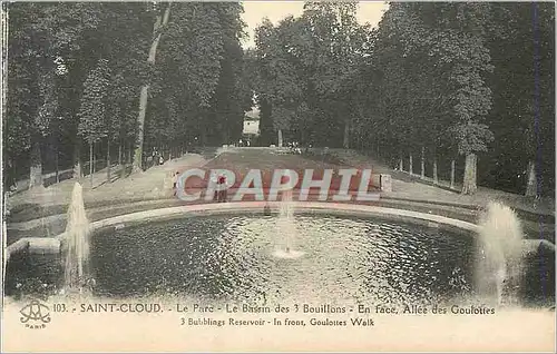 Cartes postales Saint Cloud Le Parc Le Bassin des Bouillons En fae Allee des Goulottes