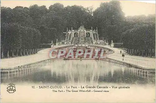 Cartes postales Saint Cloud Le Parc Le Grande Cascade Vue generale