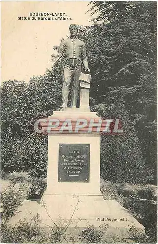 Cartes postales Bourbon Lancy Statue du Marquis d Aligre
