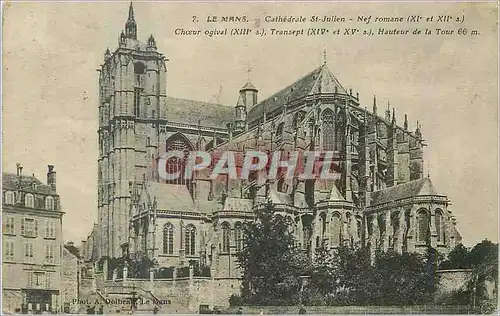 Cartes postales Le Mans Cathedrale St Julien Nef Romane xi et xii s
