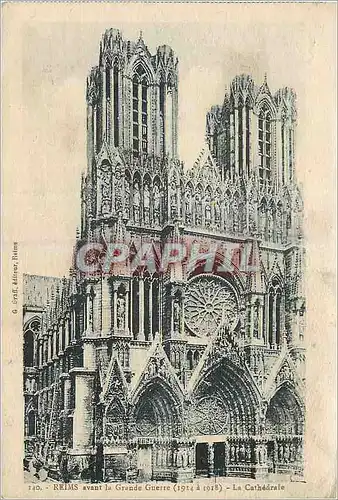 Cartes postales Reims avant la Grande Guerre La Catherale