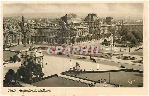 Cartes postales Paris Perspective sur le Louvre