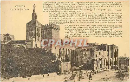 Cartes postales Avignon La Palais des Papes