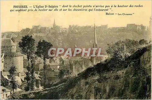 Cartes postales Fougeres L Eglise St Sulpice Vitre Fougeres Mont St Michel Triptyque du Moyen Age Le plus beau q