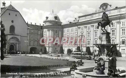 Moderne Karte Innsbruck Leopoldsbrunnen mit Hofkirche u Hofburg