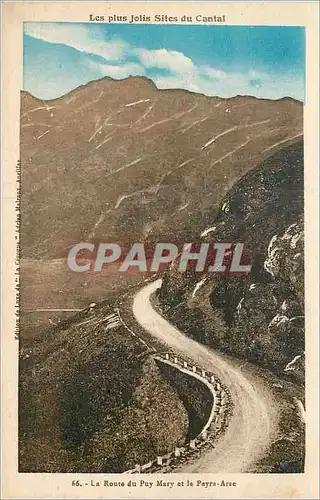 Cartes postales Les plus Jolis Sites du Cantal La Route du Puy Mary et le Perys Arse