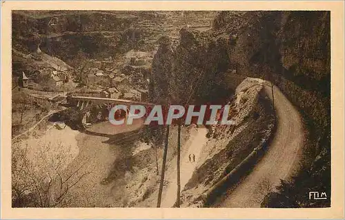 Ansichtskarte AK Gorges du Tarn Vue de Pont de Saint Chely