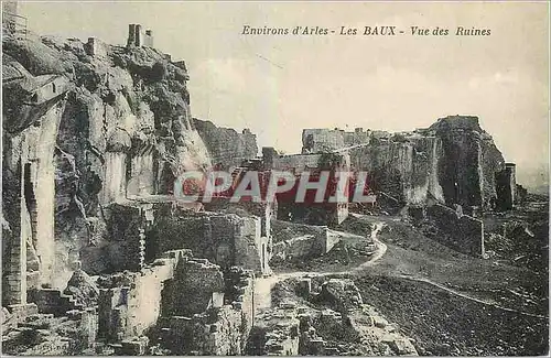 Ansichtskarte AK Environs d Arles Les Baux Vue des Ruines