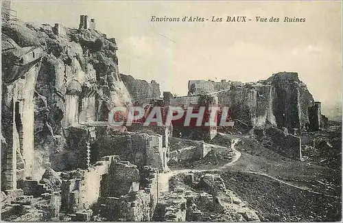 Cartes postales Environs d Arles Les Baux Vue des Ruines