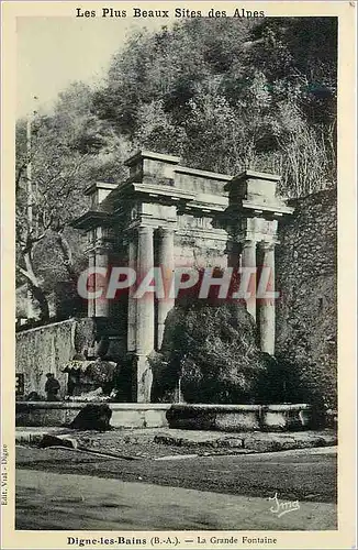 Cartes postales Les Plus Beaux Sites des Alpes Digne les Bains B A La Grande Fontaine