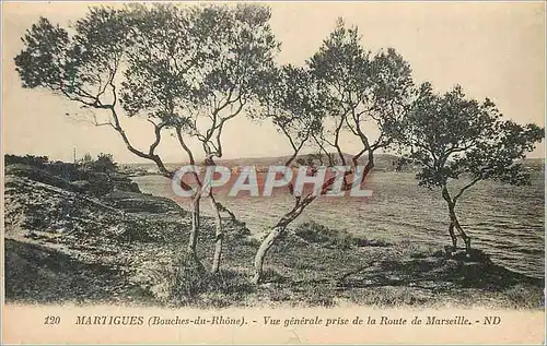 Cartes postales Martigues Bouches du Rhone Vue generale prise de la Route de Marseille