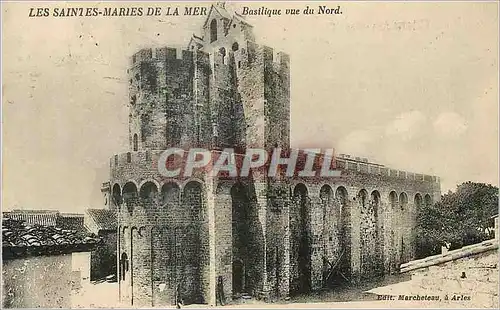 Ansichtskarte AK Les Saintes Maries de la Mer Basilique vue du Nord