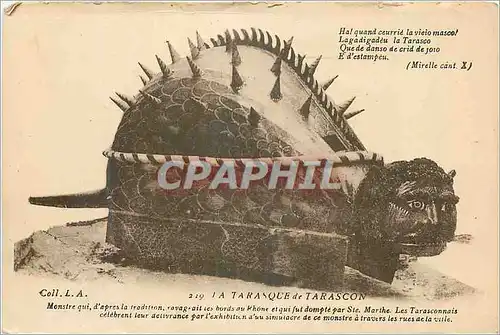 Cartes postales La Tarasque de Tarascon Monstre qui d apres la tradition