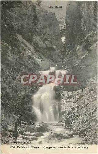 Ansichtskarte AK Les Alpes Vallee de l Ubaye Gorges et Cascade du Piz