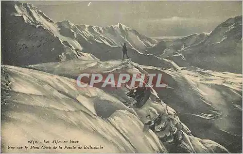 Cartes postales Les Alpes en hiver Vue sur le Mont Cenis de la Pointe de Belleconbe