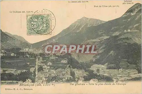 Cartes postales Briancon Vue generale Ville la plus elevee de l Europe