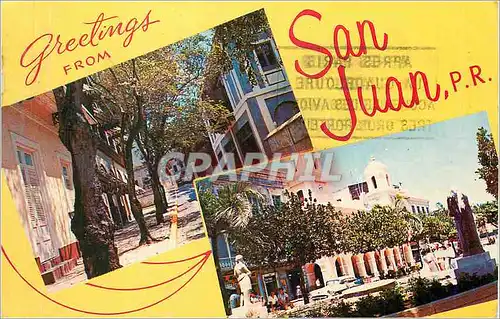 Cartes postales moderne Greetings from San Juan P R Quaint and Narrow Street in Old San Juan PR