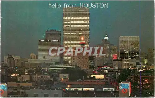 Cartes postales moderne Houston Texas Looking north at sundown