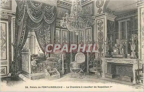 Ansichtskarte AK Palais de Fontainebleau La Chambre a coucher de Napoleon 1er