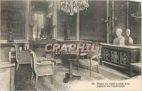Cartes postales Palais de Fontainebleau Cabinet de l Abdication Napoleon 1er