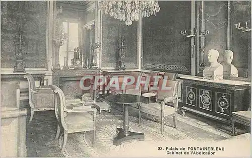 Cartes postales Palais de Fontainebleau Cabinet de l Abdication Napoleon 1er