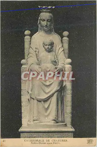 Cartes postales Cathedrale de Chartres Notre Dame sous Terre