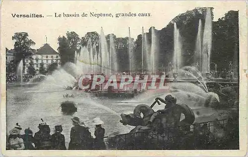 Cartes postales Versailles Le bassin de Neptune grandes eaux