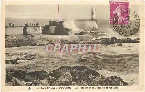 Cartes postales Les Sables de Olonne Les rochers et la Jetee de la Chaume