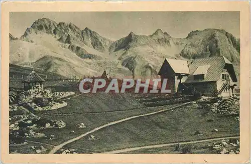 Cartes postales Route des Alpes Col du Lautaret Le Jardin alpin et la Chaine du Grand Galibier