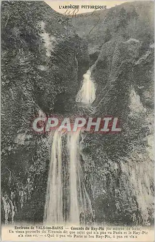 Cartes postales L Ardeche Pittoresque Environs de Vals les Bains Cascade du Ray Pic