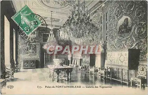 Cartes postales Palais de Fontainebleau Galerie des Tapisseries Lion