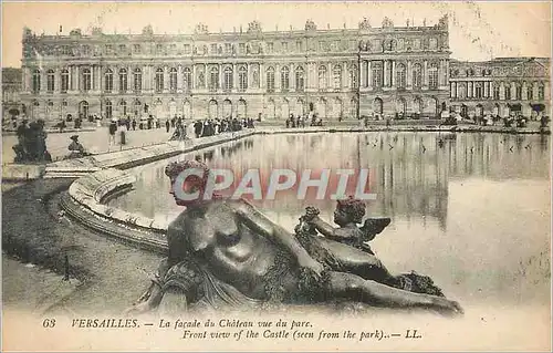 Ansichtskarte AK Versailles La facade du Chateau vue du Parc