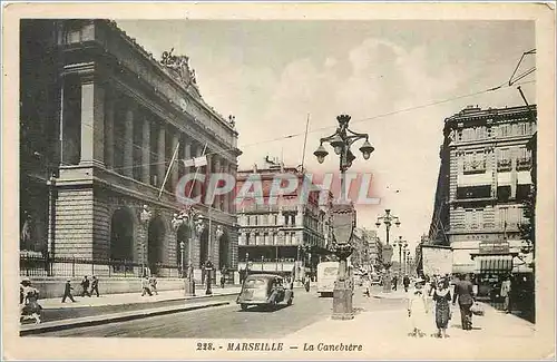 Cartes postales moderne Marseille La Canebiere Automobile