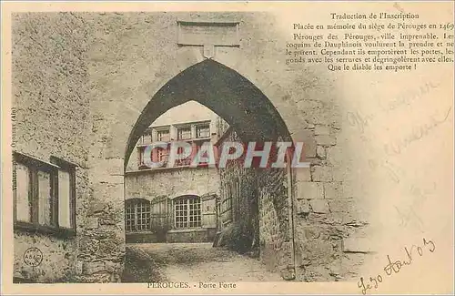 Cartes postales Perouges Porte Forte Traduction de l Inscription