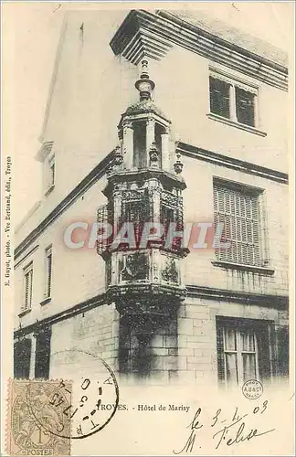 Cartes postales Troyes Hotel de Marisy