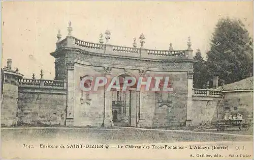 Ansichtskarte AK Environs de Saint Dizier Le Chateau des Trois Fontaines L Abbaye Entree