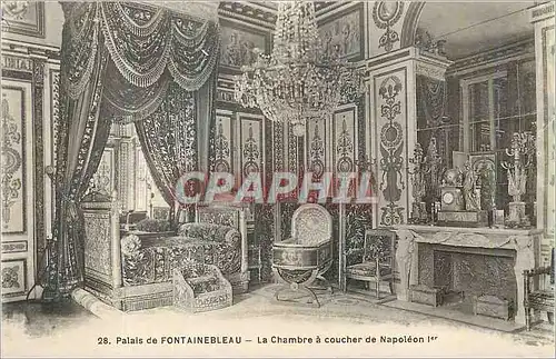 Ansichtskarte AK Palais de Fontainebleau La Chambre a coucher de Napoleon