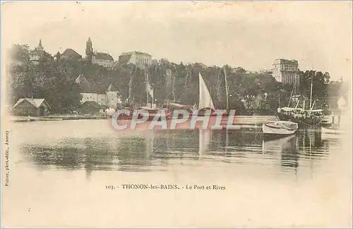Cartes postales Thonon les Bains Le Port et Rives Bateaux