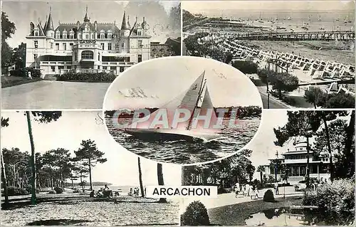 Cartes postales moderne Arcachon Casino de la Plage Plage et Jetee Thiers Regate Pilat Plage Casino Mauresque