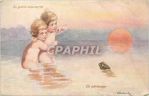 Cartes postales La guerre sous marne Le periscope