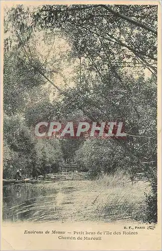 Cartes postales Environs de Meaux Petit bras de l Ile des Roizes Chemin de Mareuil