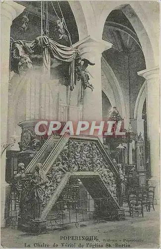 Cartes postales Poperinghe La Chaire de Verite de l eglise St Bertin