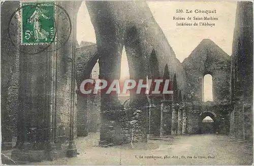 Cartes postales Le Conquet Ruines de Saint Mathier Inferieur de l Abbaye