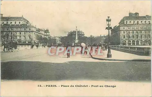 Cartes postales Paris Place du Chatelet Pont au Change