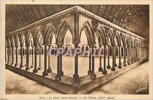 Cartes postales Le Mont Saint Michel Le Cloitre xiii siecle